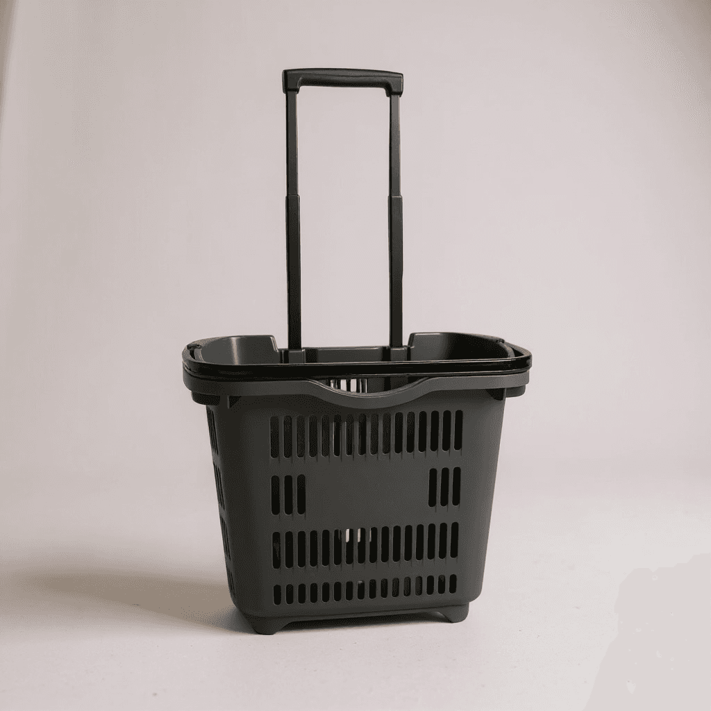 Пластмасова кошница за пазаруване с колела Super Strong 46/34/43см 40L